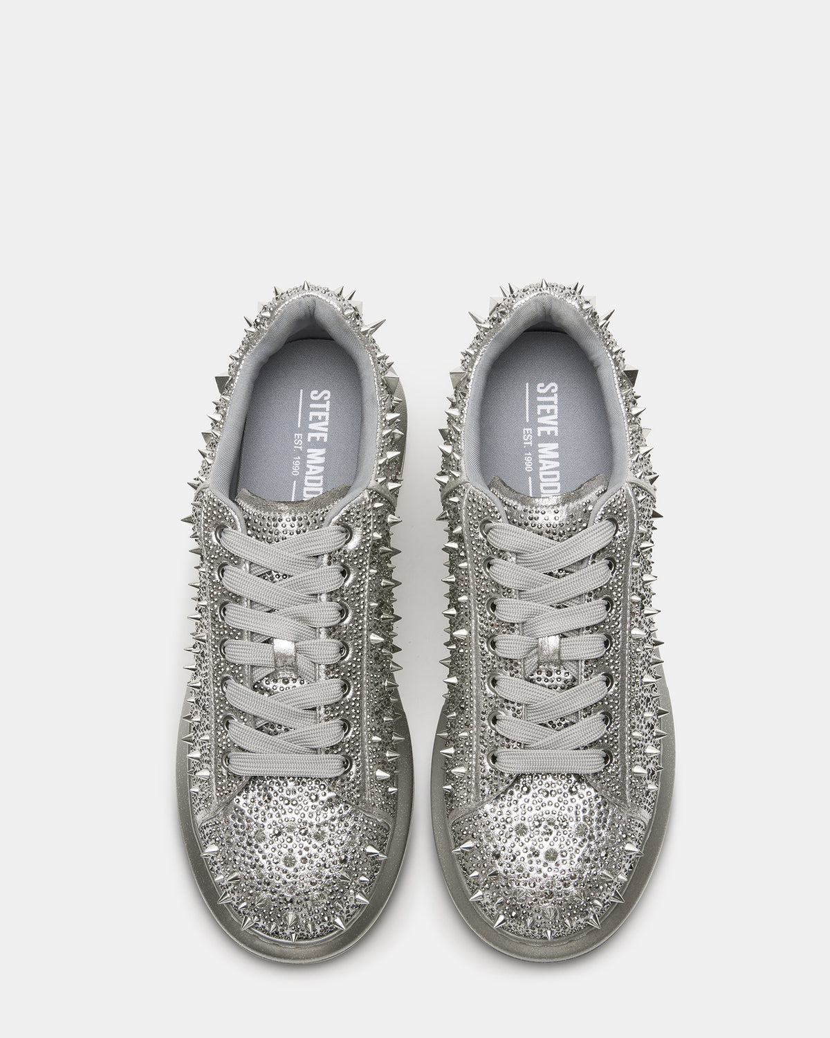 ICEBOX Pewter Metallic Men's Low-Top Lace-Up Sneaker Steve Madden PEWTER METALLIC