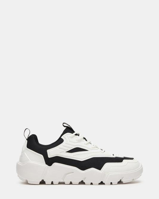 PACE Black/White Low-Top Lace-Up Men's Sneaker Steve Madden BLACK WHITE