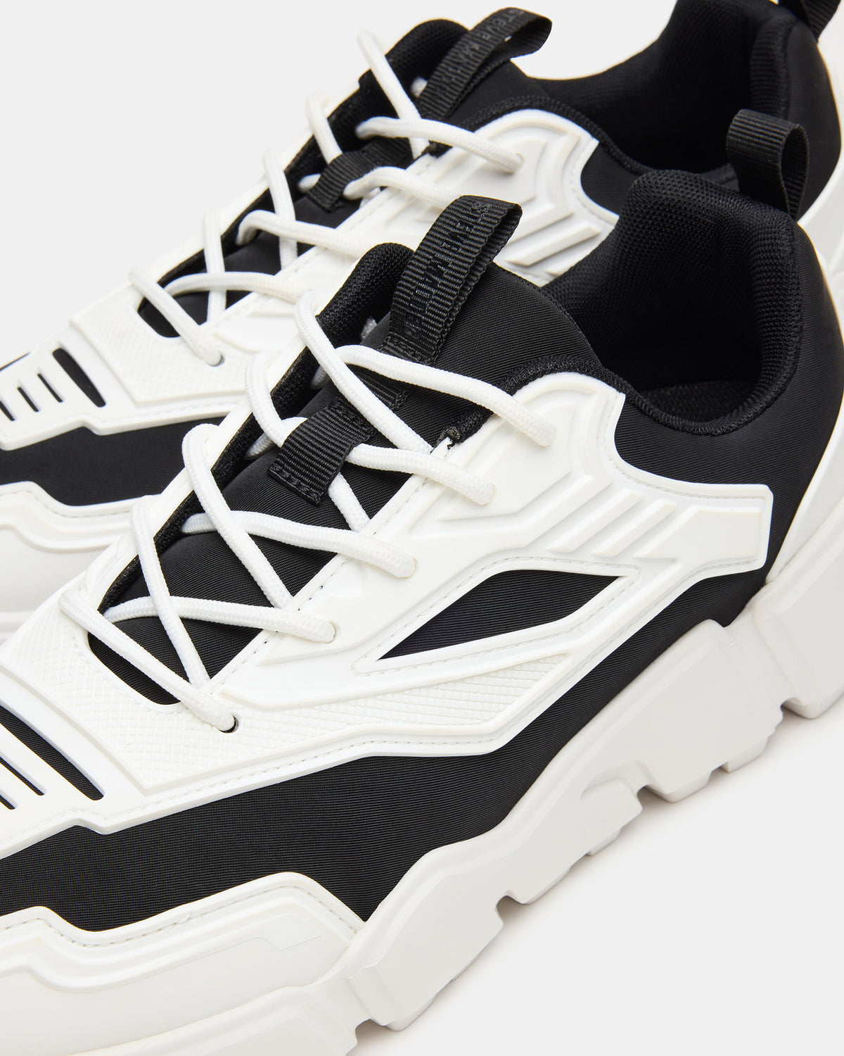 PACE Black/White Low-Top Lace-Up Men's Sneaker Steve Madden BLACK WHITE