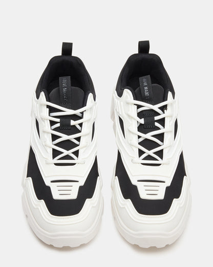 PACE Black/White Low-Top Lace-Up Men's Sneaker Steve Madden BLACK WHITE