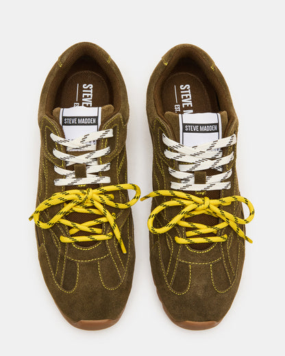 MIDAS Olive Low-Top Lace-Up Men's Sneaker Steve Madden OLIVE