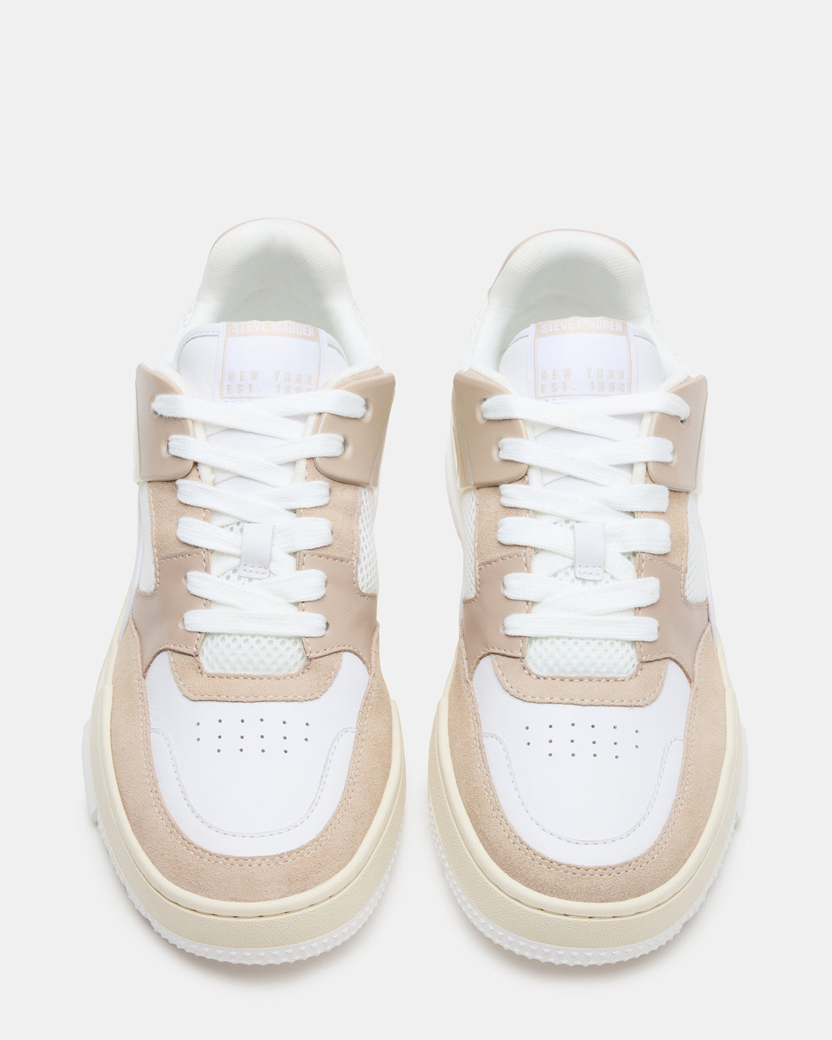 SANCHEZ White Multi Low-Top Lace-Up Men's Sneaker Steve Madden WHITE MULTI