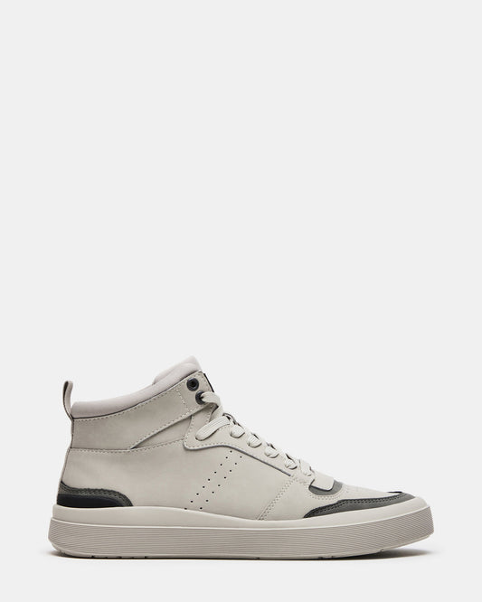 DERICK Light Grey Men's Lace-Up High-Top Sneakers Steve Madden LIGHT GREY
