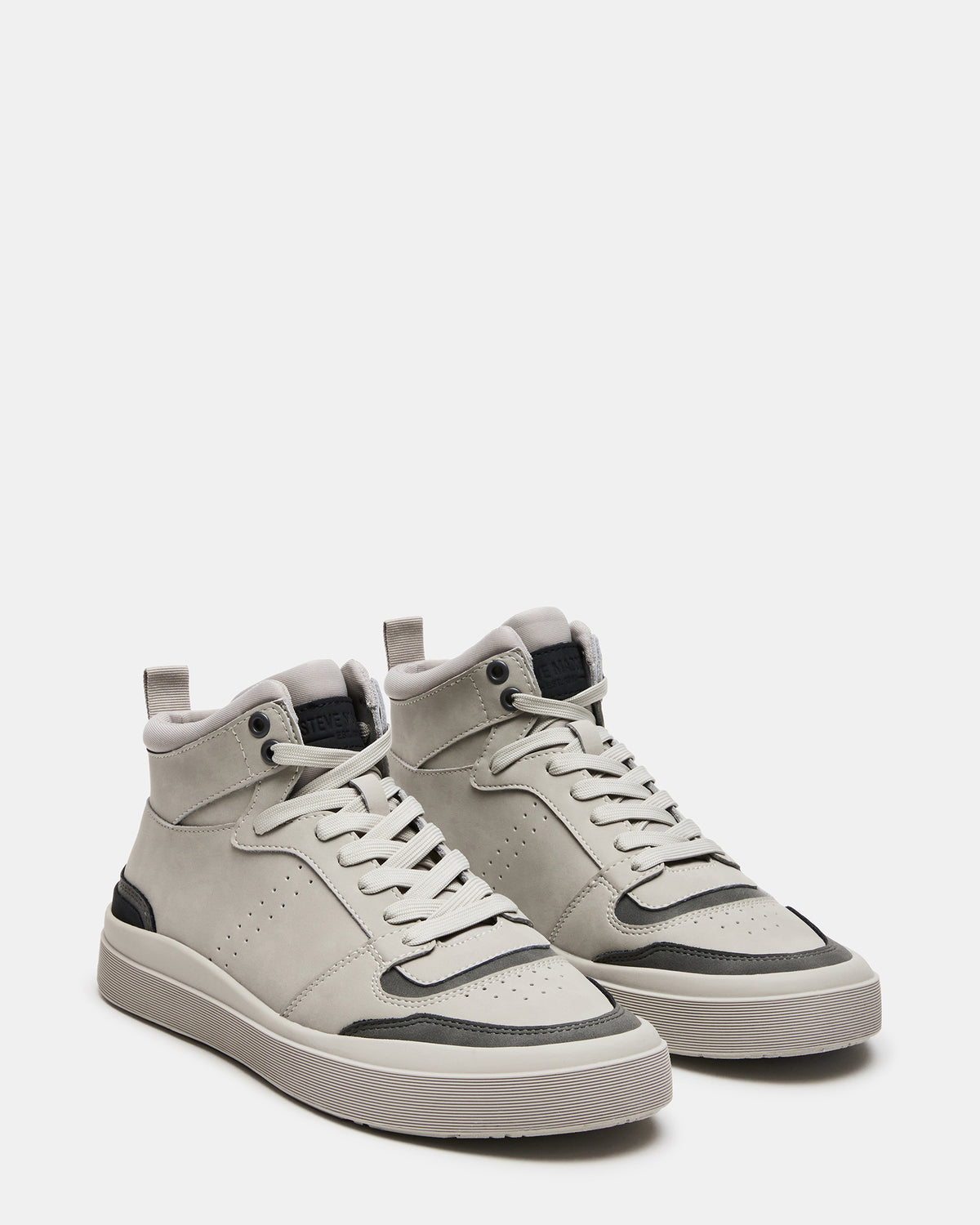 DERICK Light Grey Men's Lace-Up High-Top Sneakers Steve Madden LIGHT GREY