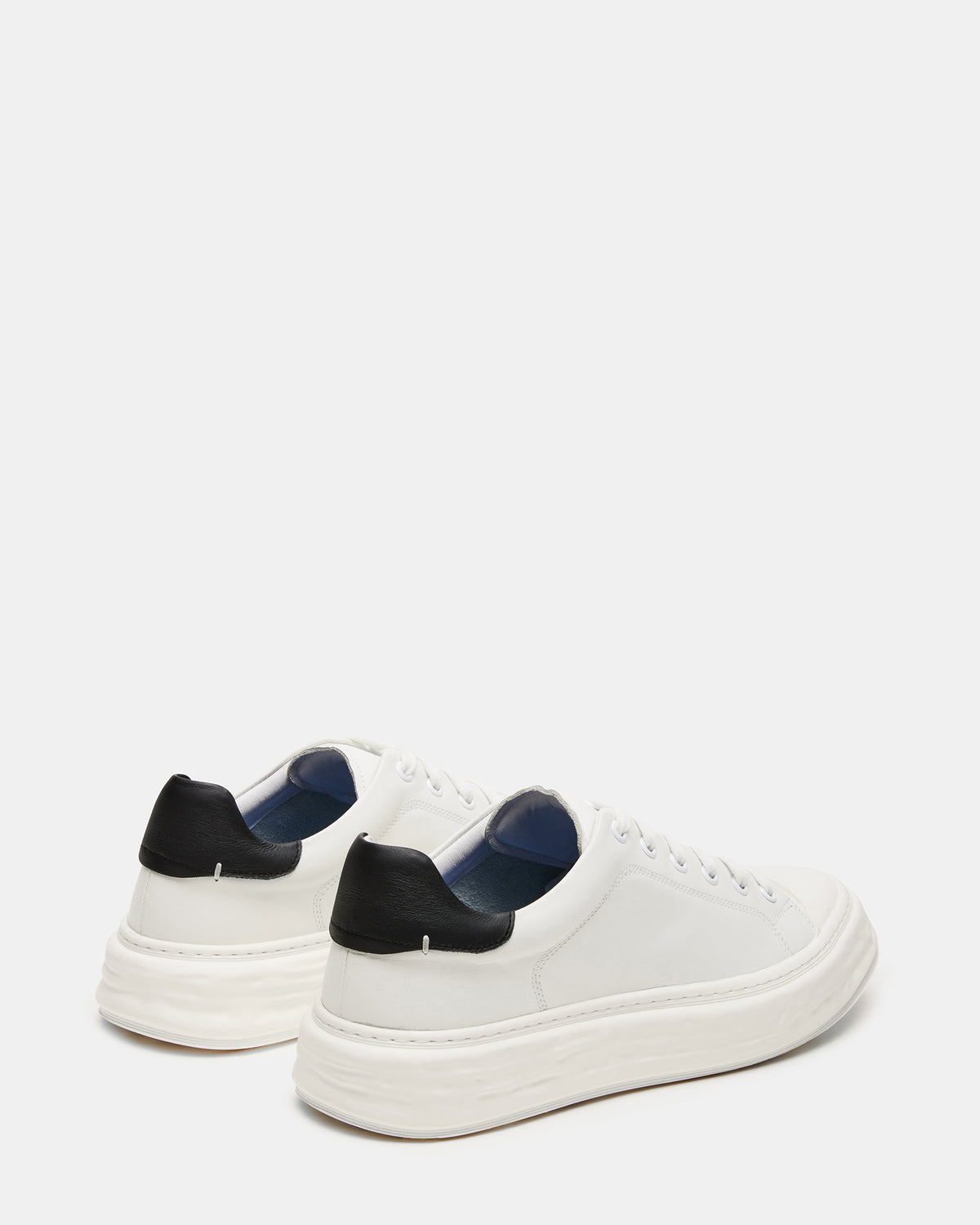 MACRAE White Leather Men's Low-Top Fashion Sneaker Steve Madden WHITE LEATHER