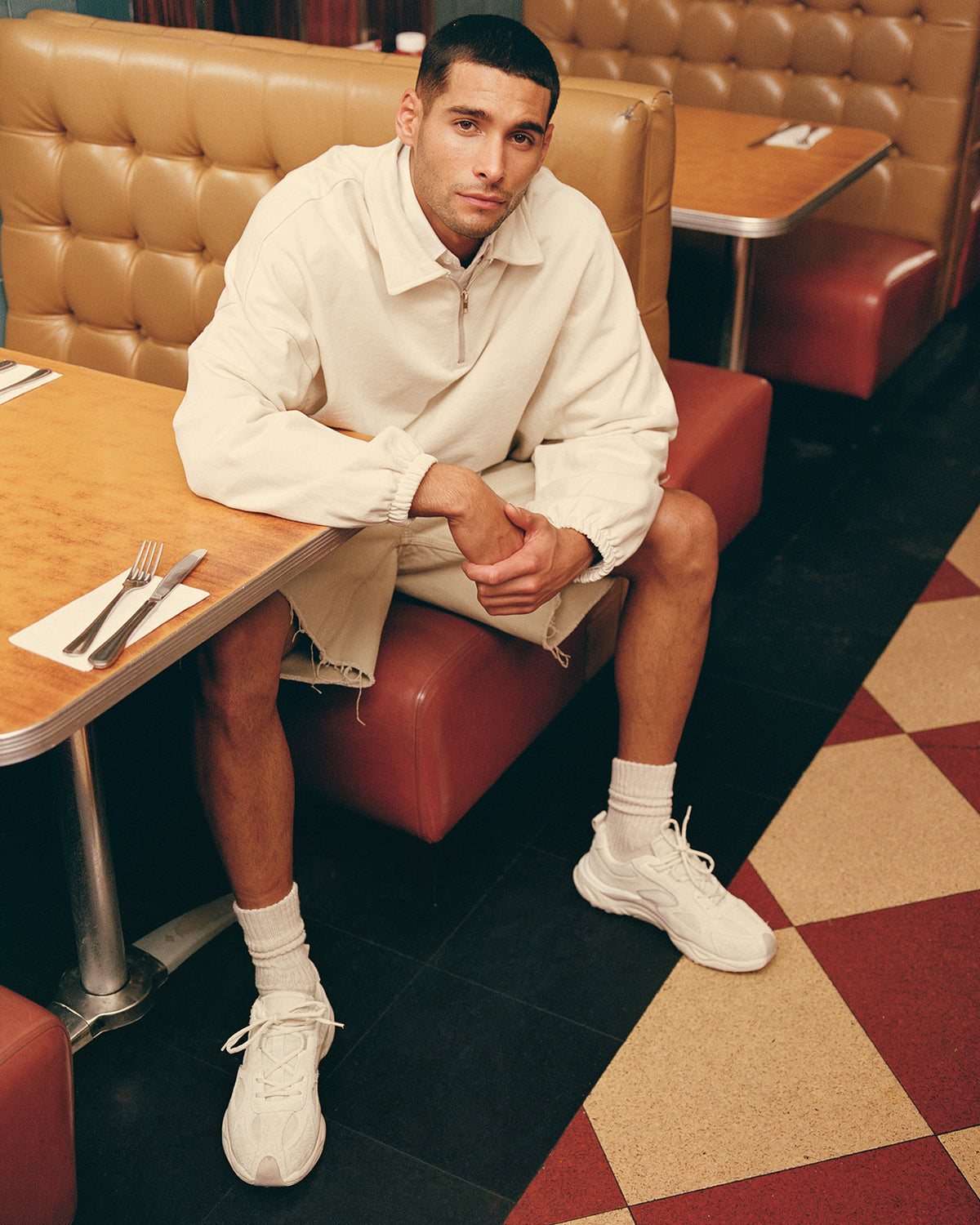 SALVADOR Off-White Low-Top Lace-Up Men's Sneaker Steve Madden OFF-WHITE