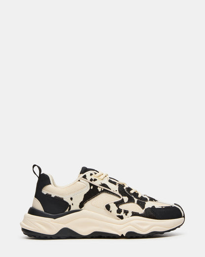 SALVADOR Black/White Low-Top Lace-Up Men's Sneaker Steve Madden BLACK/WHITE
