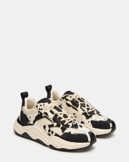 SALVADOR Black/White Low-Top Lace-Up Men's Sneaker Steve Madden BLACK/WHITE