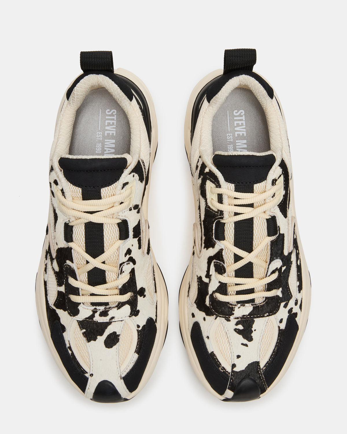 SALVADOR Black/White Low-Top Lace-Up Men's Sneaker Steve Madden BLACK/WHITE