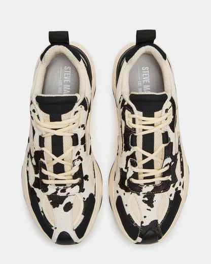 SALVADOR Black/White Low-Top Lace-Up Men's Sneaker Steve Madden BLACK/WHITE