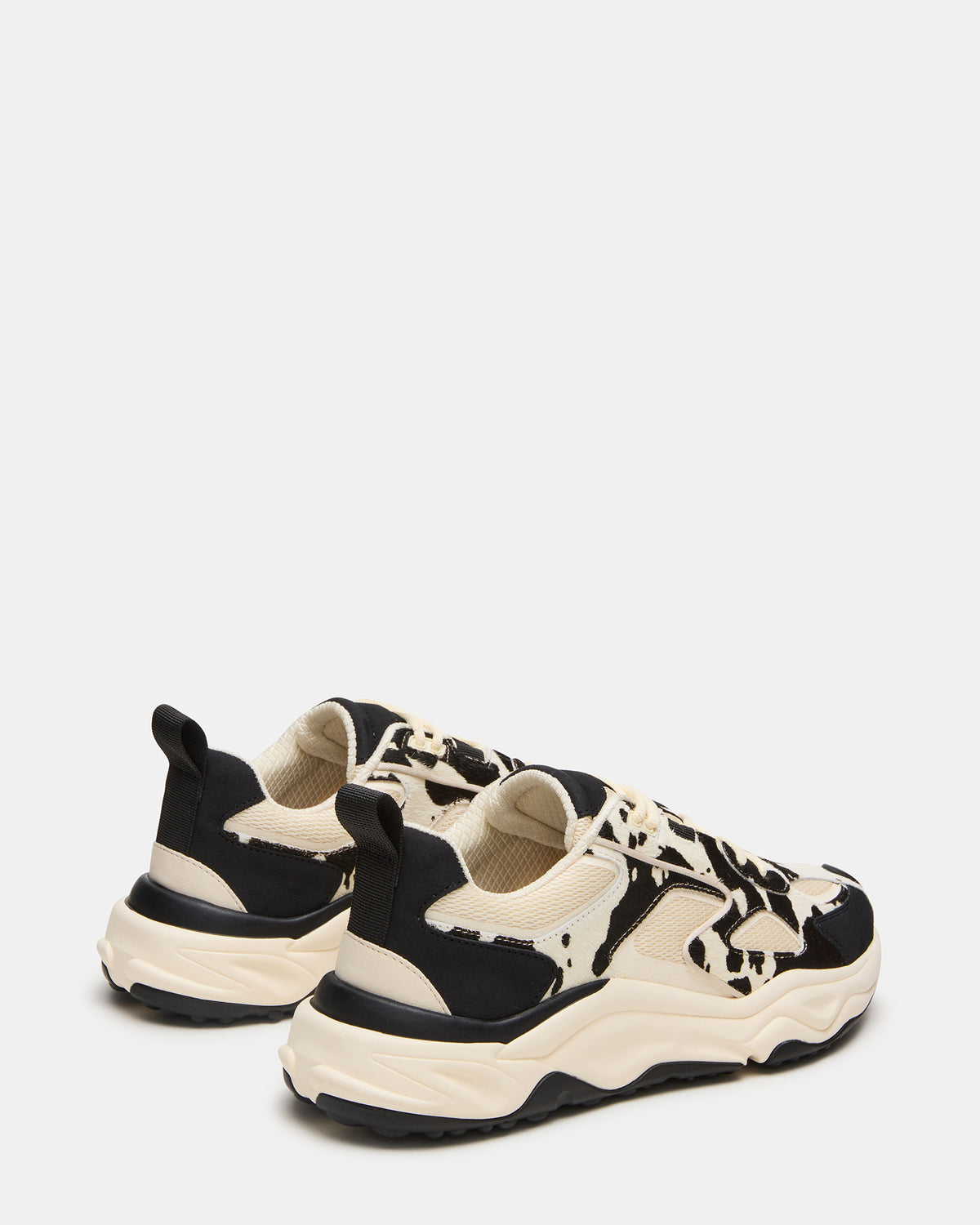 SALVADOR Black/White Low-Top Lace-Up Men's Sneaker Steve Madden BLACK/WHITE
