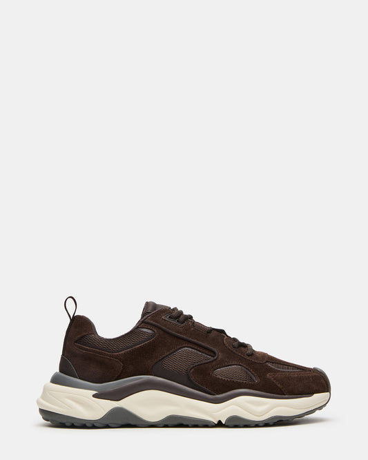 SALVADOR Brown Low-Top Lace-Up Men's Sneaker Steve Madden BROWN