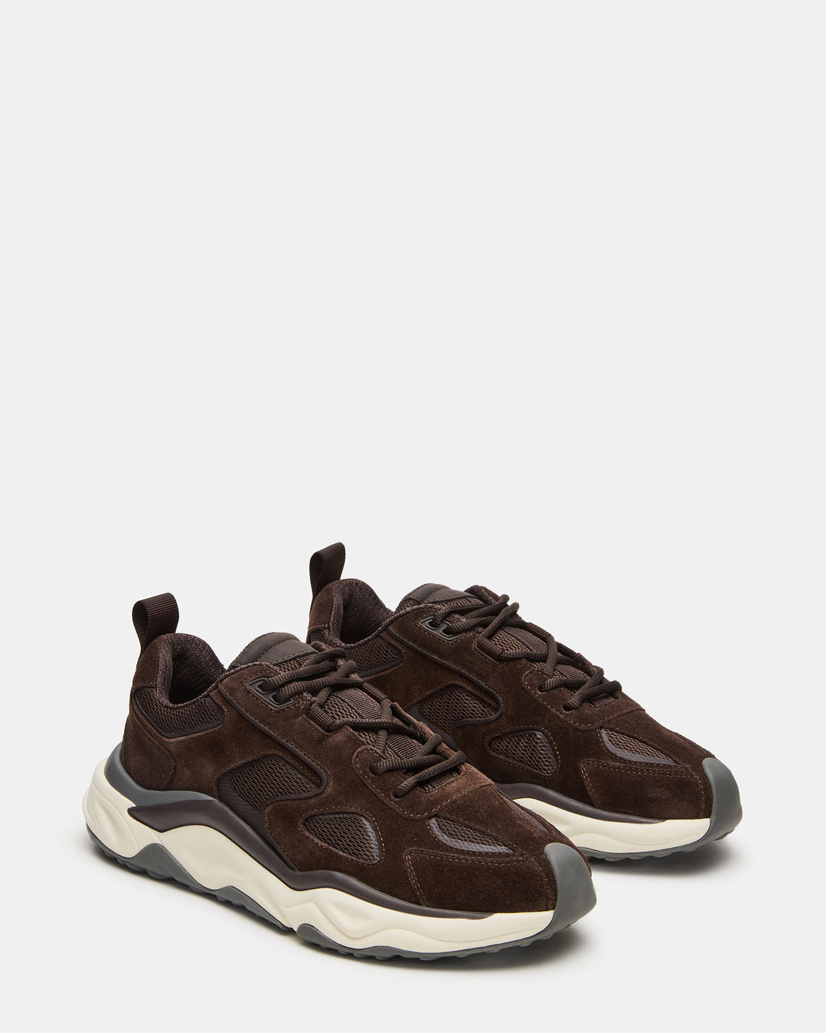 SALVADOR Brown Low-Top Lace-Up Men's Sneaker Steve Madden BROWN
