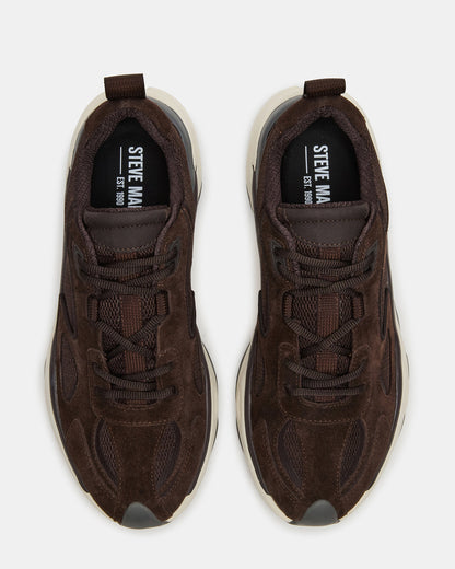 SALVADOR Brown Low-Top Lace-Up Men's Sneaker Steve Madden BROWN