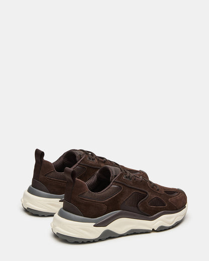 SALVADOR Brown Low-Top Lace-Up Men's Sneaker Steve Madden BROWN