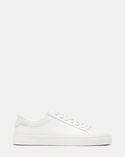 BONDD White Leather Low-Top Men's Sneaker Steve Madden WHITE LEATHER