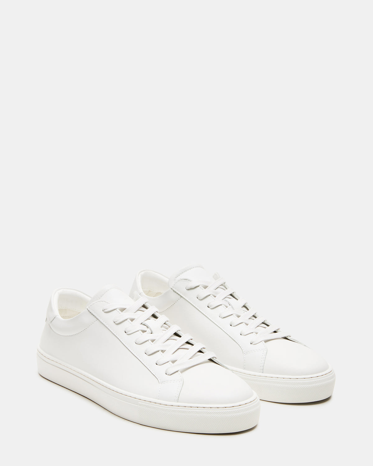 BONDD White Leather Low-Top Men's Sneaker Steve Madden WHITE LEATHER