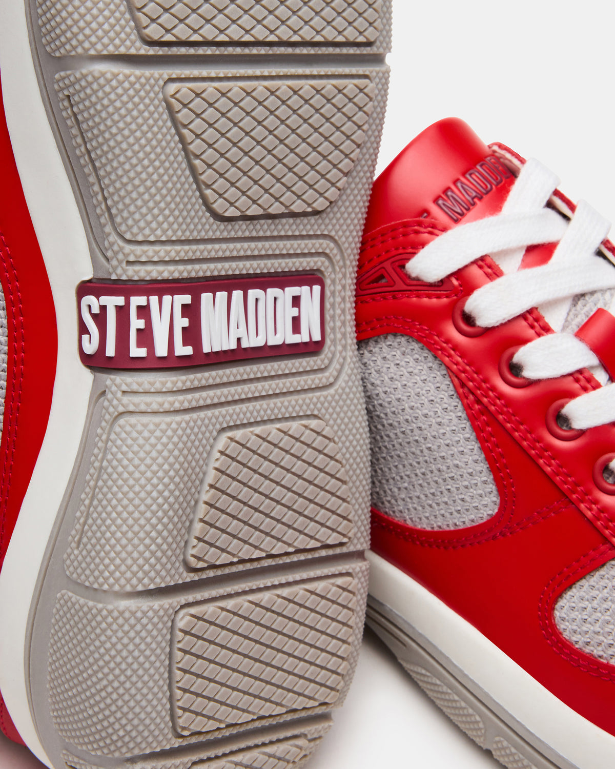 PICOLO Red Low-Top Lace-Up Men's Sneaker Steve Madden RED