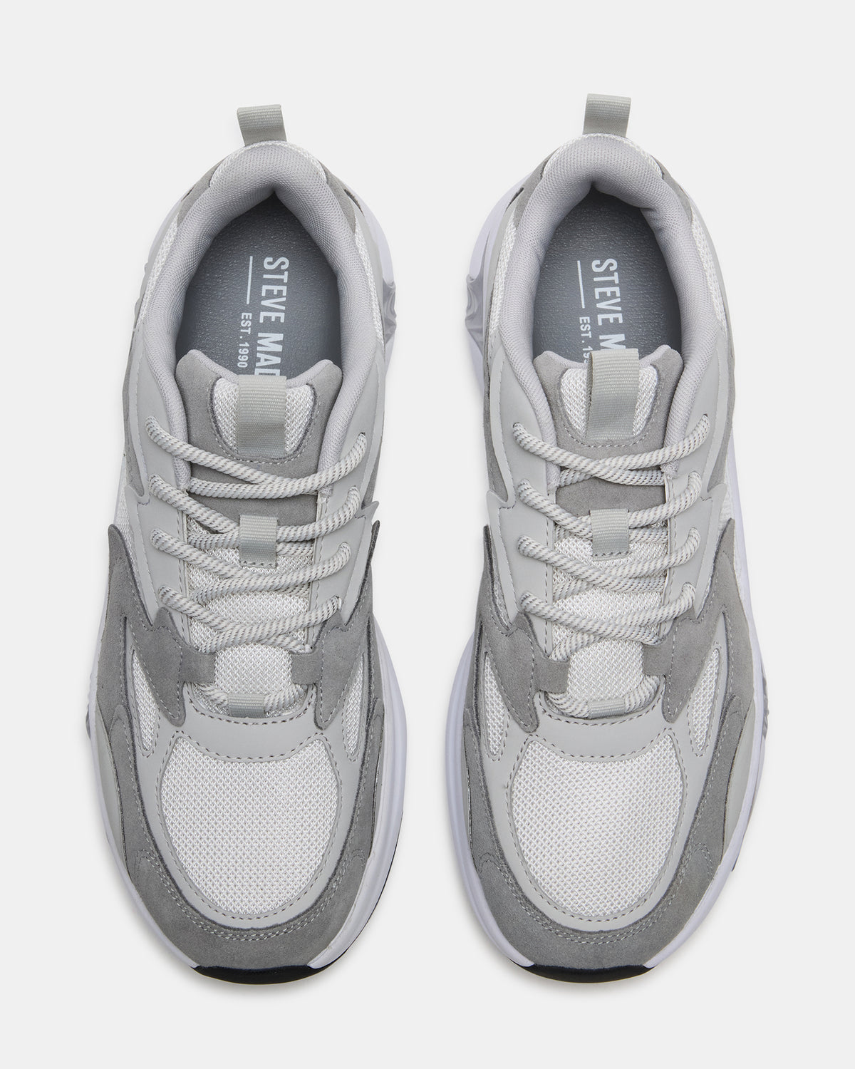 YGOR Grey Multi Men's Low-Top Lace-Up Sneaker Steve Madden GREY MULTI