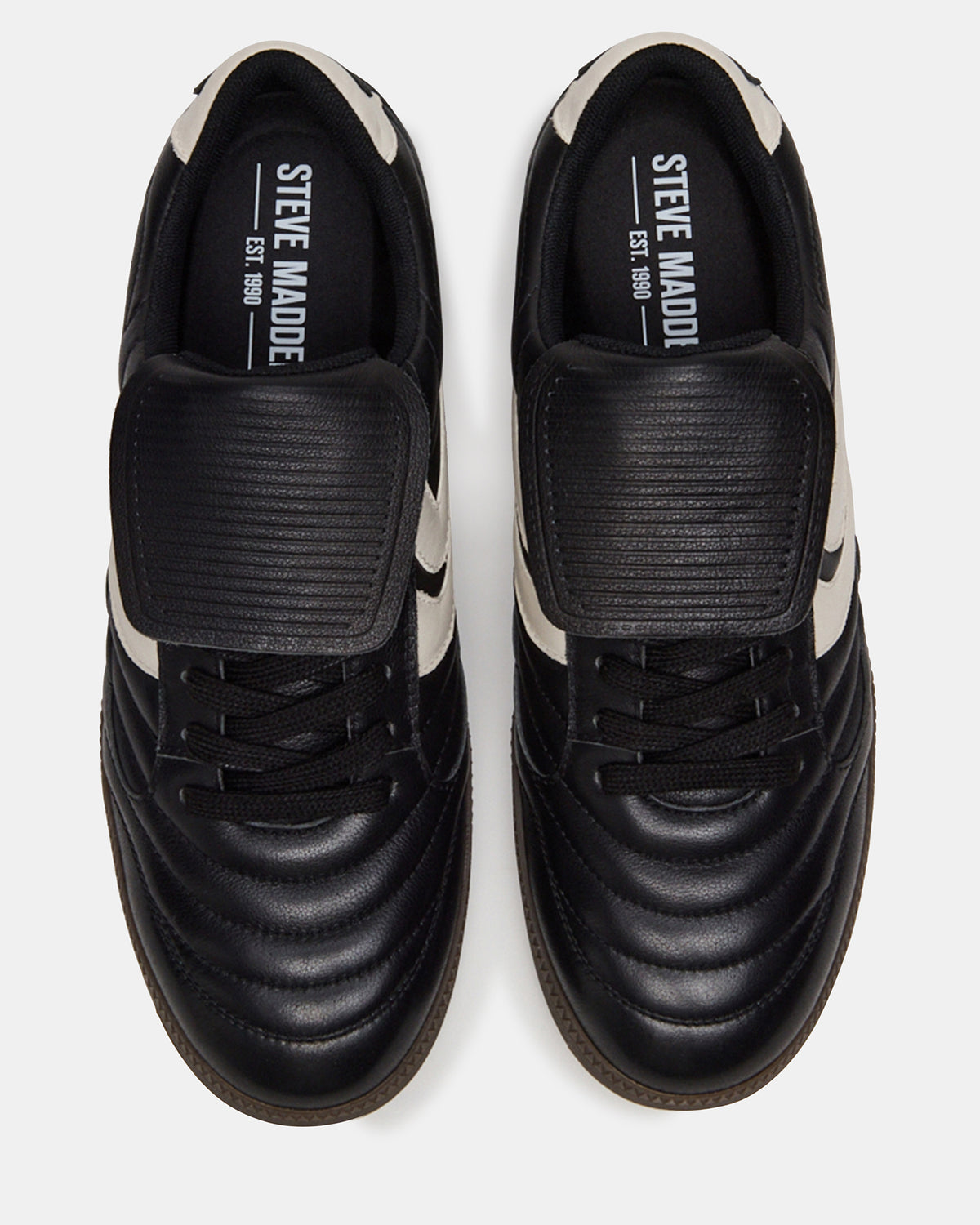 JANOS Black Leather Low-Top Lace-Up Men's Sneaker Steve Madden BLACK LEATHER