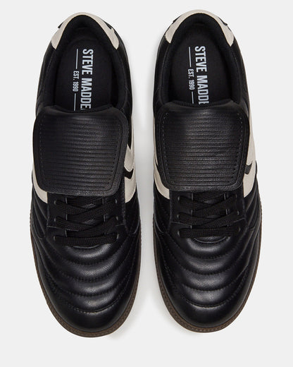 JANOS Black Leather Low-Top Lace-Up Men's Sneaker Steve Madden BLACK LEATHER