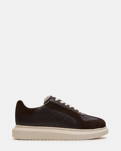 MINOU Brown Leather Low-Top Lace-Up Men's Sneaker Steve Madden BROWN LEATHER