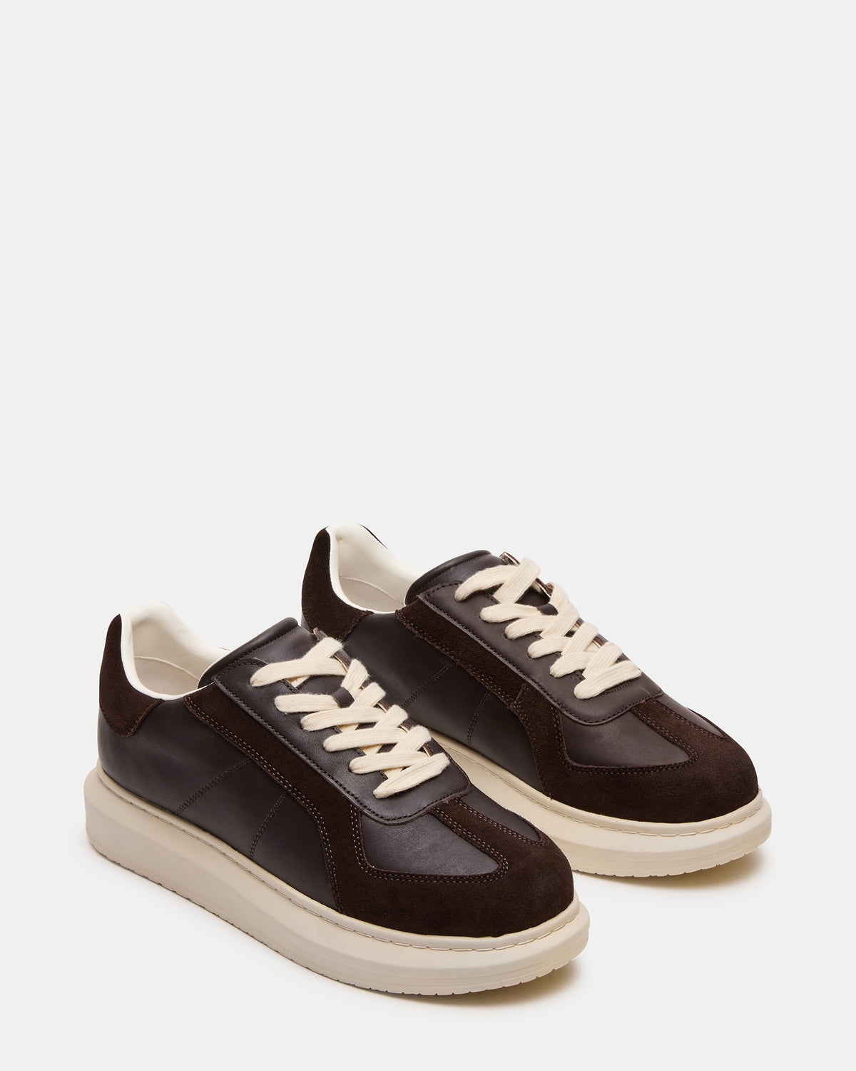 MINOU Brown Leather Low-Top Lace-Up Men's Sneaker Steve Madden BROWN LEATHER