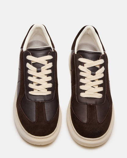 MINOU Brown Leather Low-Top Lace-Up Men's Sneaker Steve Madden BROWN LEATHER