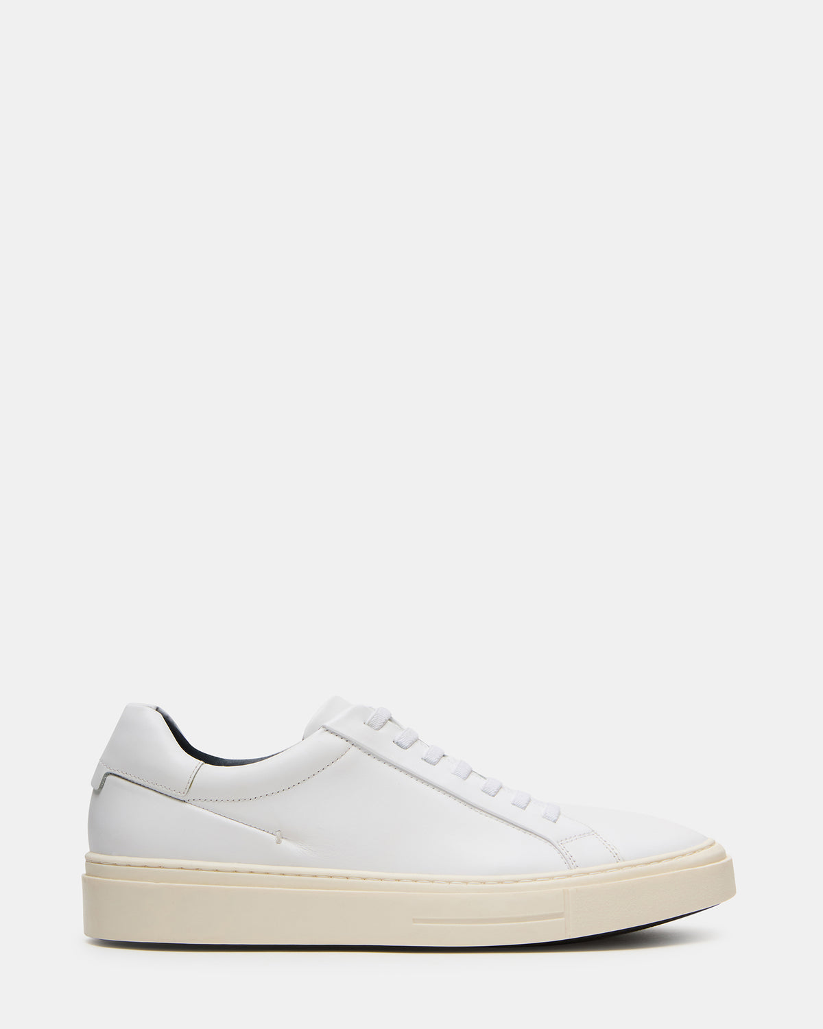 ZOII White Leather Men's Low-Top Lace-Up Sneaker Steve Madden WHITE LEATHER