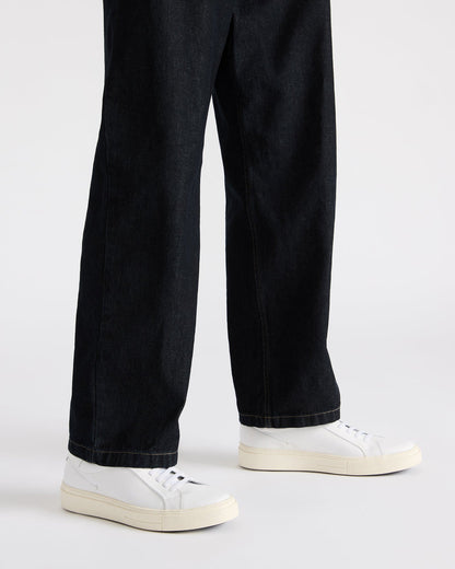ZOII White Leather Men's Low-Top Lace-Up Sneaker Steve Madden WHITE LEATHER