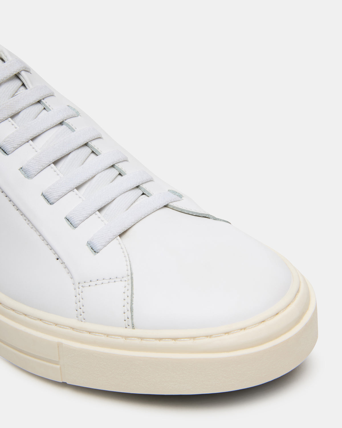 ZOII White Leather Men's Low-Top Lace-Up Sneaker Steve Madden WHITE LEATHER