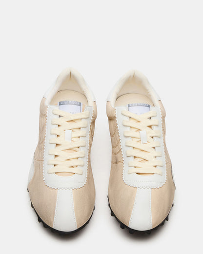 PUZZLE Cream Low-Top Lace-Up Men's Sneaker Steve Madden CREAM