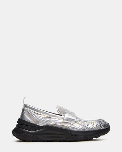 PARRISH Silver Low-Top Slip-On Men's Sneaker Steve Madden SILVER