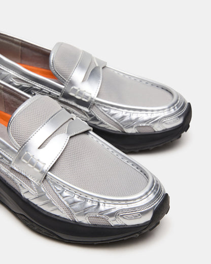 PARRISH Silver Low-Top Slip-On Men's Sneaker Steve Madden SILVER