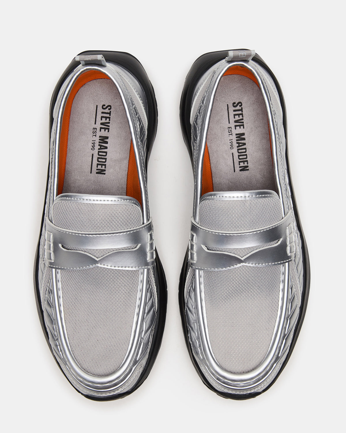 PARRISH Silver Low-Top Slip-On Men's Sneaker Steve Madden SILVER