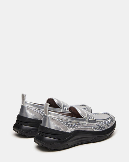 PARRISH Silver Low-Top Slip-On Men's Sneaker Steve Madden SILVER