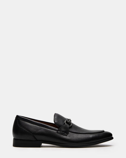 JAYSHAN Black Leather Men's Dress Loafer Steve Madden BLACK LEATHER