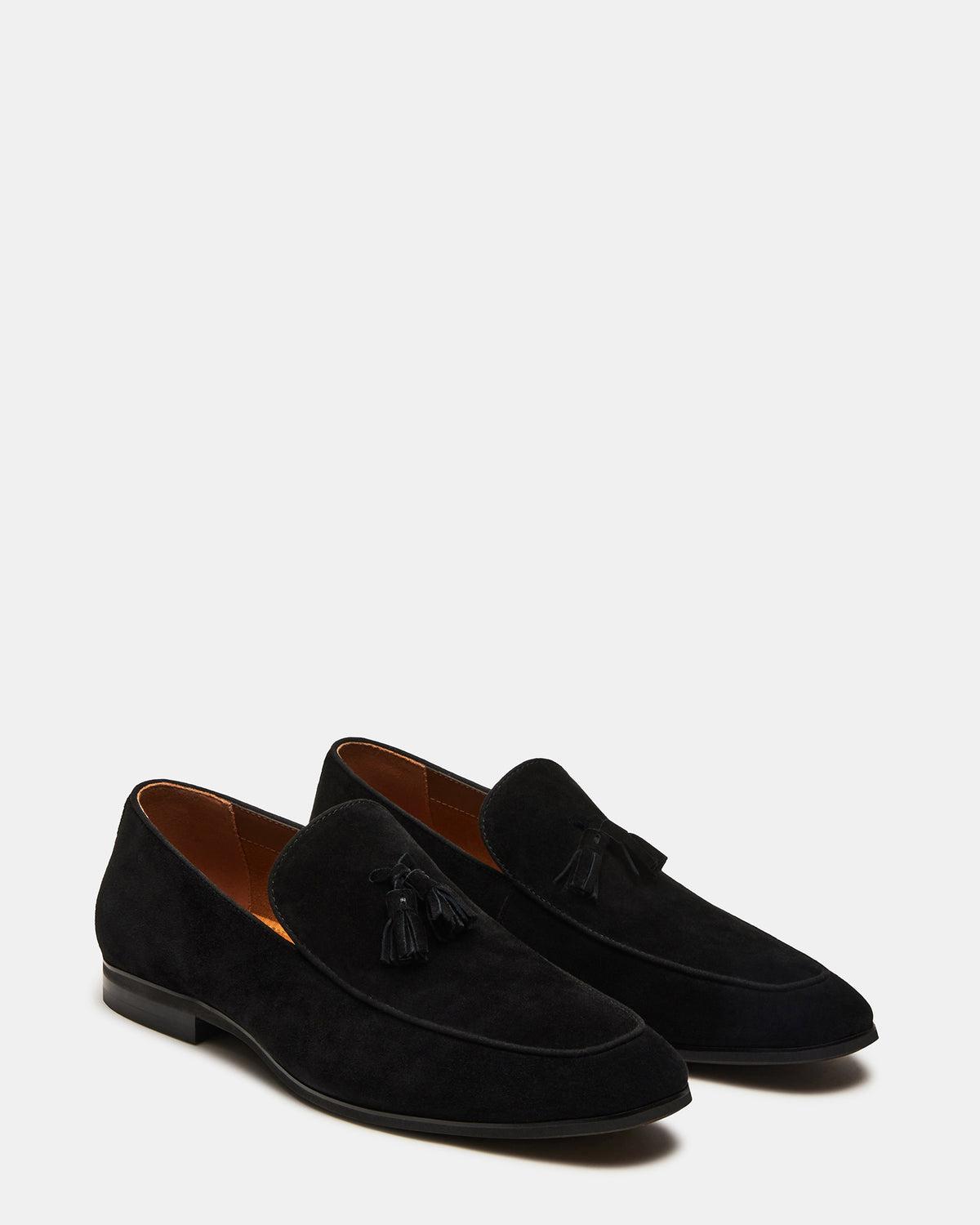 ONDRE Black Suede Tassel Slip-On Men's Loafer Steve Madden BLACK SUEDE