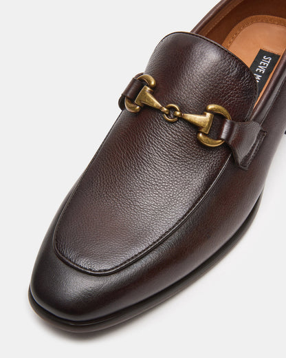 JAYSHAN Brown Leather Men's Dress Loafer Steve Madden BROWN LEATHER