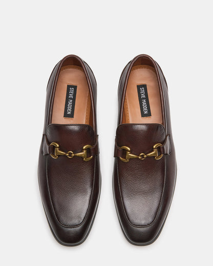 JAYSHAN Brown Leather Men's Dress Loafer Steve Madden BROWN LEATHER