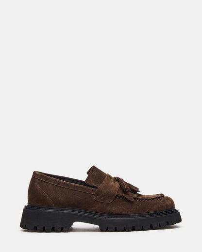 ZEV Brown Suede Lug Sole Dress Men's Loafer Steve Madden BROWN SUEDE