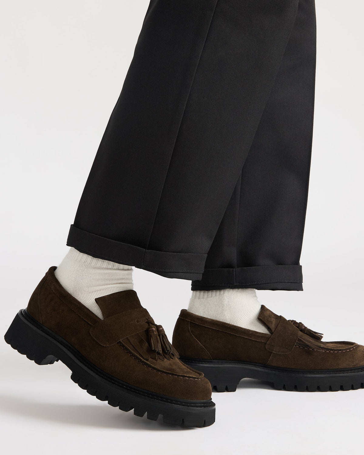 ZEV Brown Suede Lug Sole Dress Men's Loafer Steve Madden BROWN SUEDE