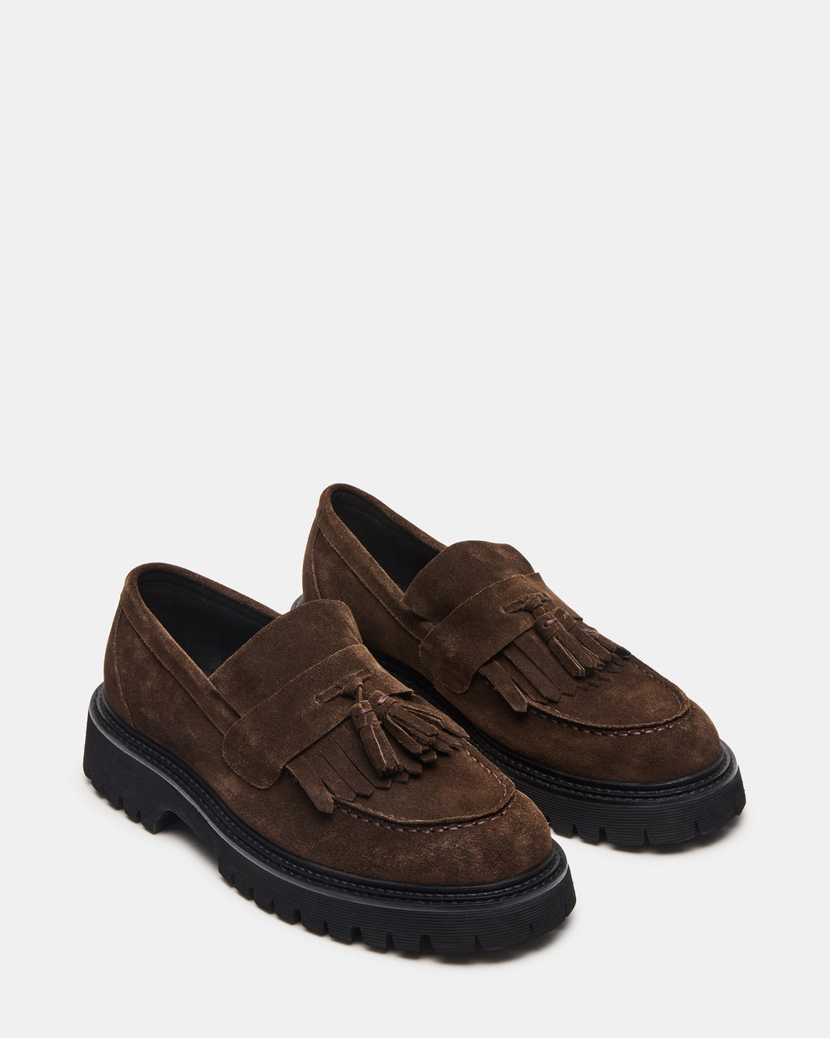 ZEV Brown Suede Lug Sole Dress Men's Loafer Steve Madden BROWN SUEDE