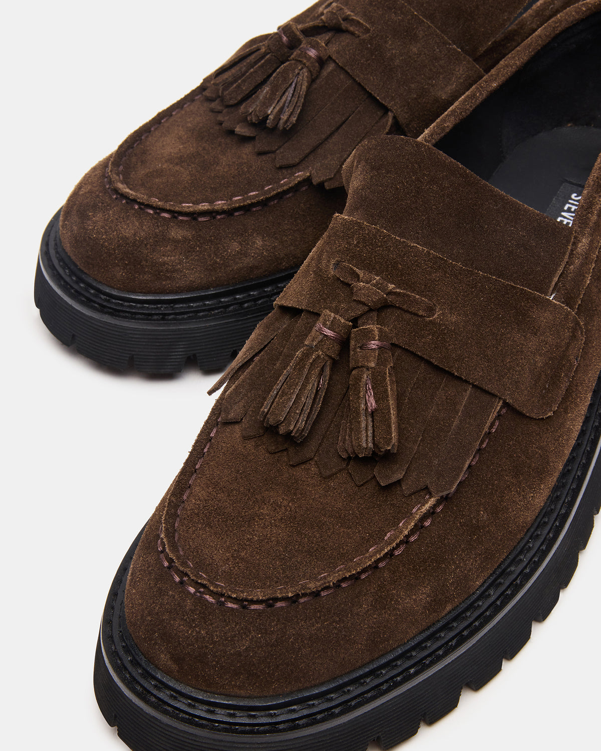ZEV Brown Suede Lug Sole Dress Men's Loafer Steve Madden BROWN SUEDE