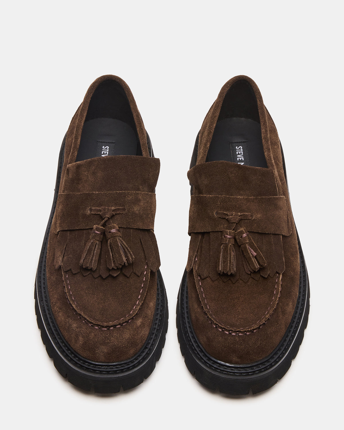 ZEV Brown Suede Lug Sole Dress Men's Loafer Steve Madden BROWN SUEDE