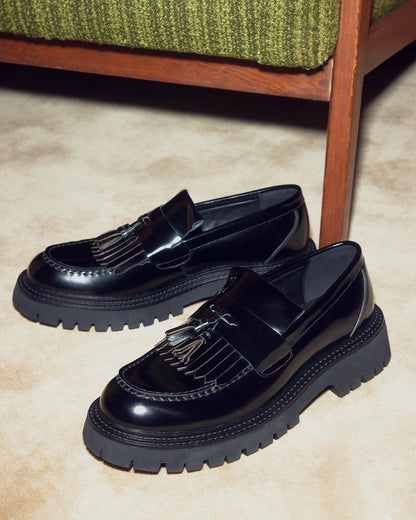 ZEV Black Box Lug Sole Dress Men's Loafer Steve Madden BLACK BOX
