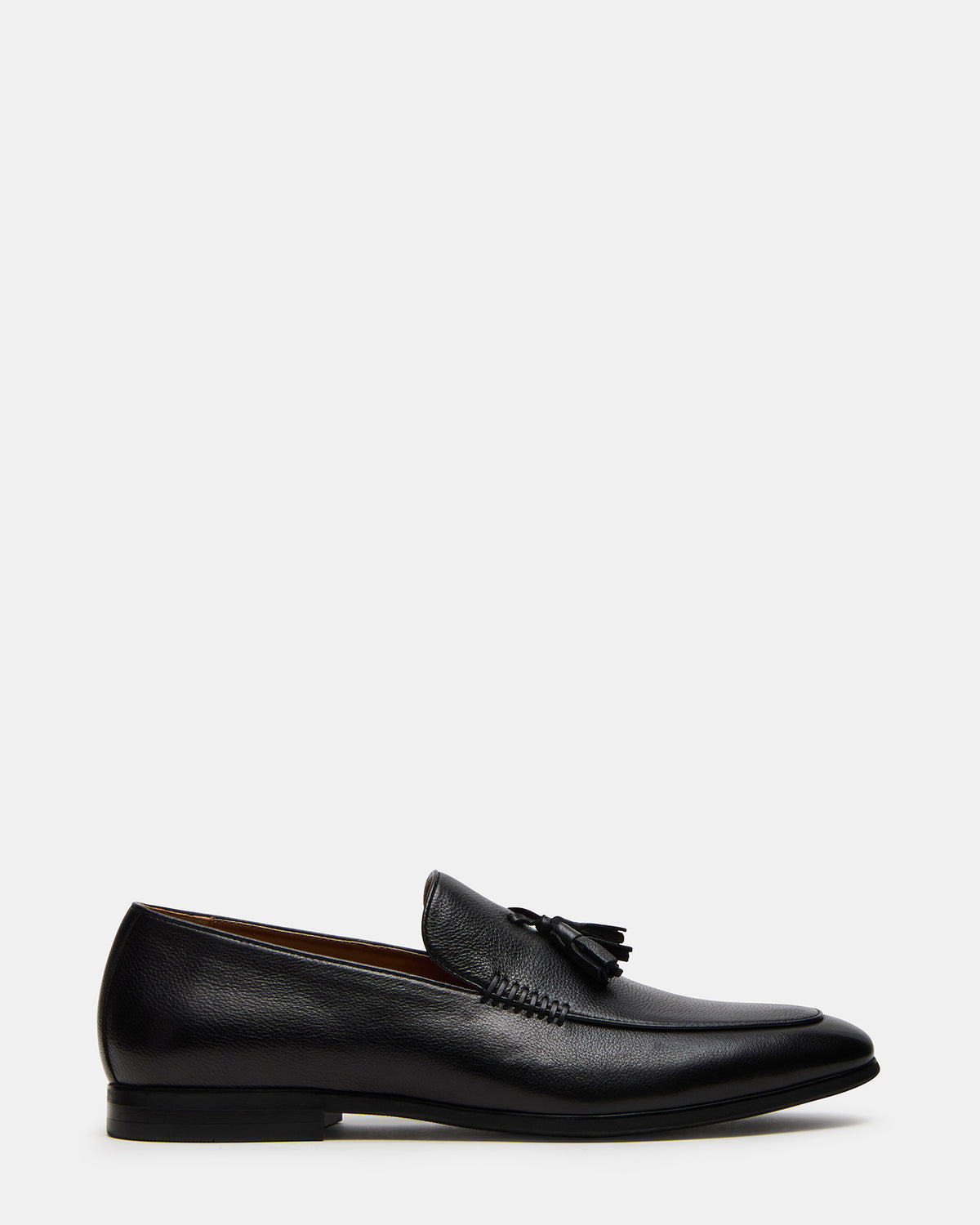 ONDRE Black Leather Tassel Slip-On Men's Loafer Steve Madden BLACK LEATHER