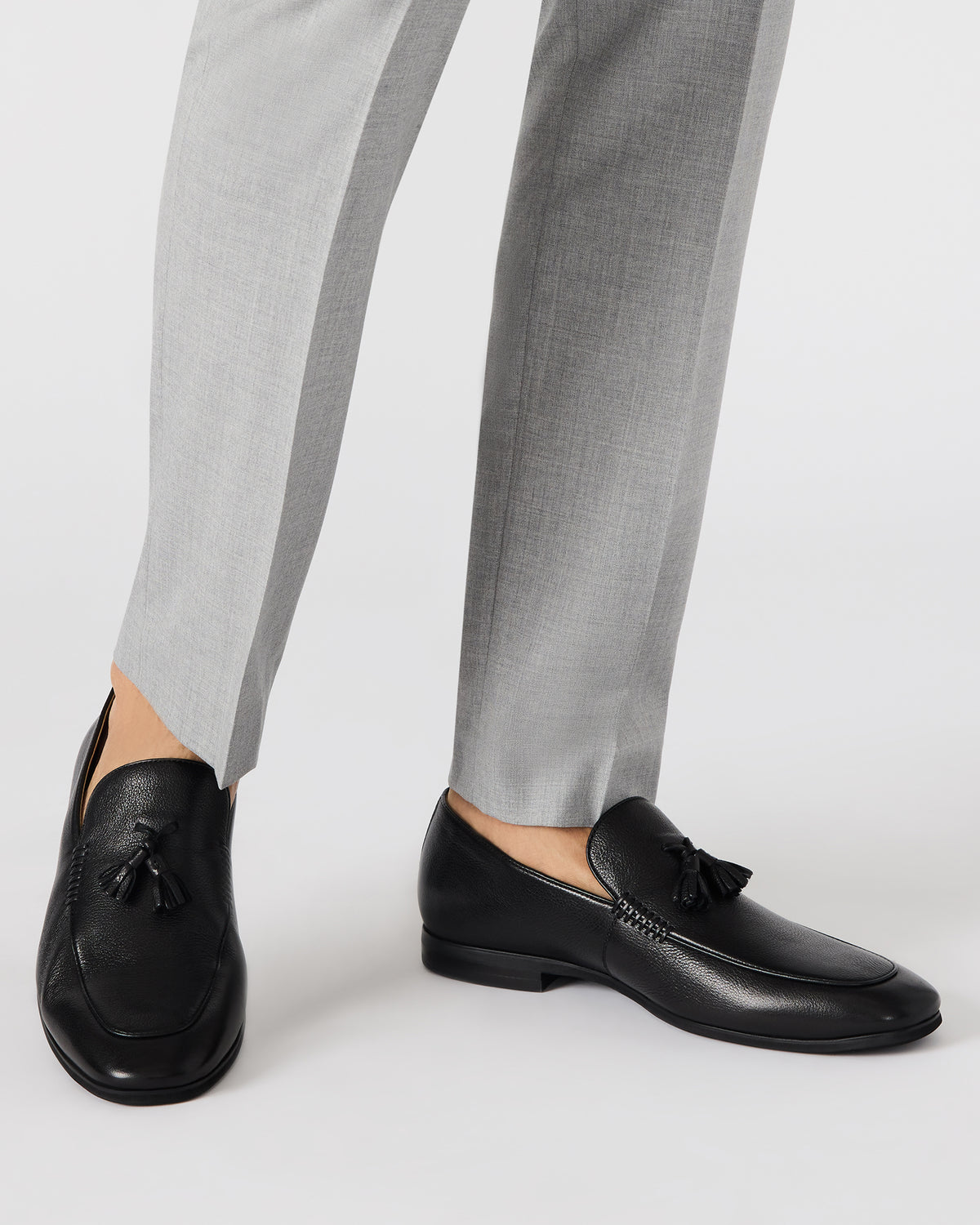 ONDRE Black Leather Tassel Slip-On Men's Loafer Steve Madden BLACK LEATHER