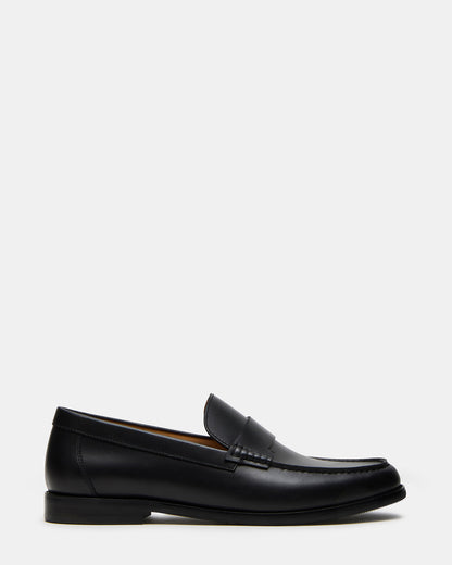 COLVER Black Leather Men's Slip-On Loafer Steve Madden BLACK LEATHER