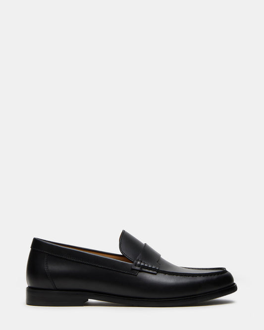 COLVER Black Leather Men's Slip-On Loafer Steve Madden BLACK LEATHER